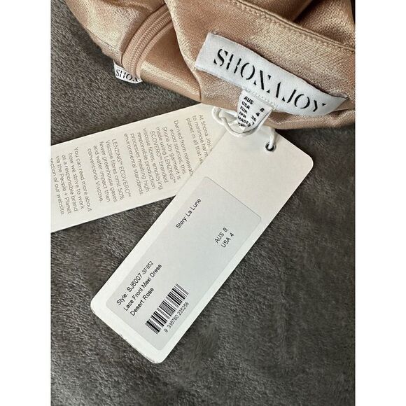 NWT Shona Joy Lace Front Maxi Dress Desert Rose sz 4 US - Picture 9 of 11